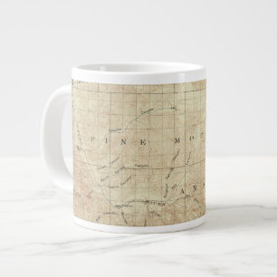 Mt Pinos quadrangle showing San Andreas Rift Large Coffee Mug
