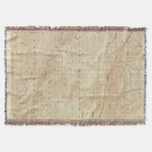 Mt Pinos quadrangle showing San Andreas Rift Throw Blanket