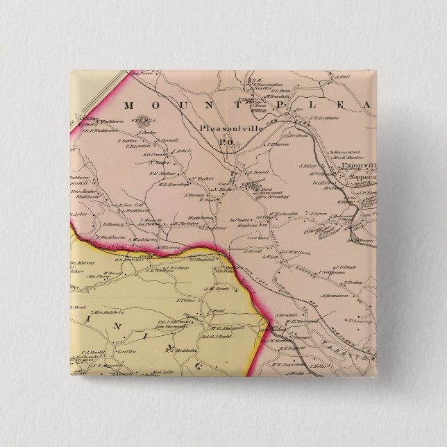 Mt Pleasant, Ossining, New York 15 Cm Square Badge (Front)