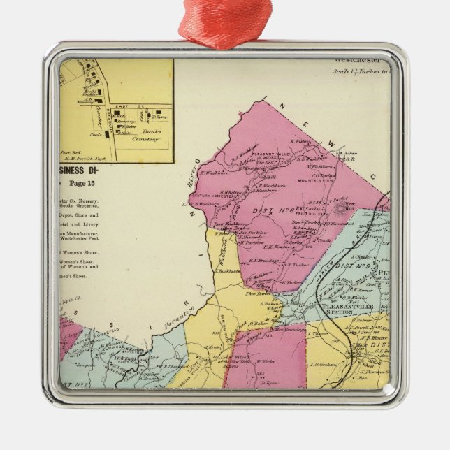 Mt Pleasant, Town Metal Tree Decoration (Front)