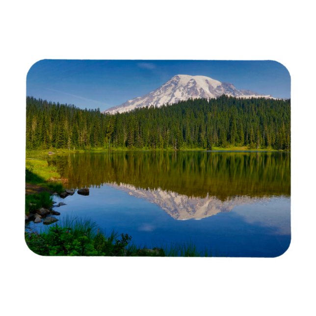 Mt. Rainier and Reflection Lake Magnet (Horizontal)
