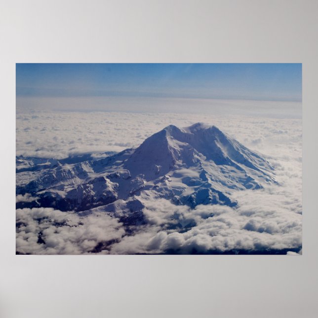 Mt. Rainier at 25,000 feet Poster (Front)