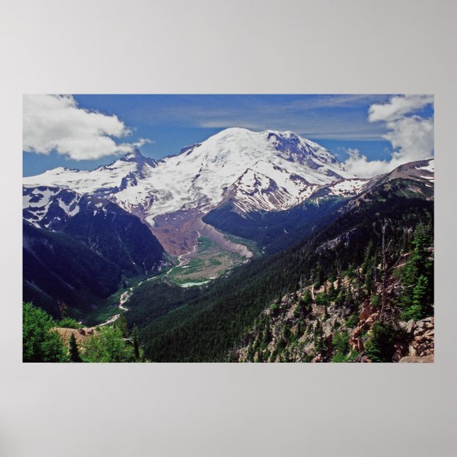 Mt. Rainier from Sunrise Park Poster (Front)