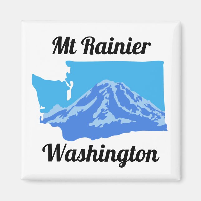 Mt Rainier Magnet - Colour (Front)