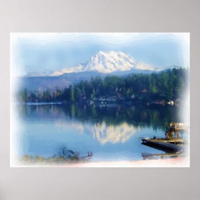 Mt. Rainier Mirror Poster (Front)