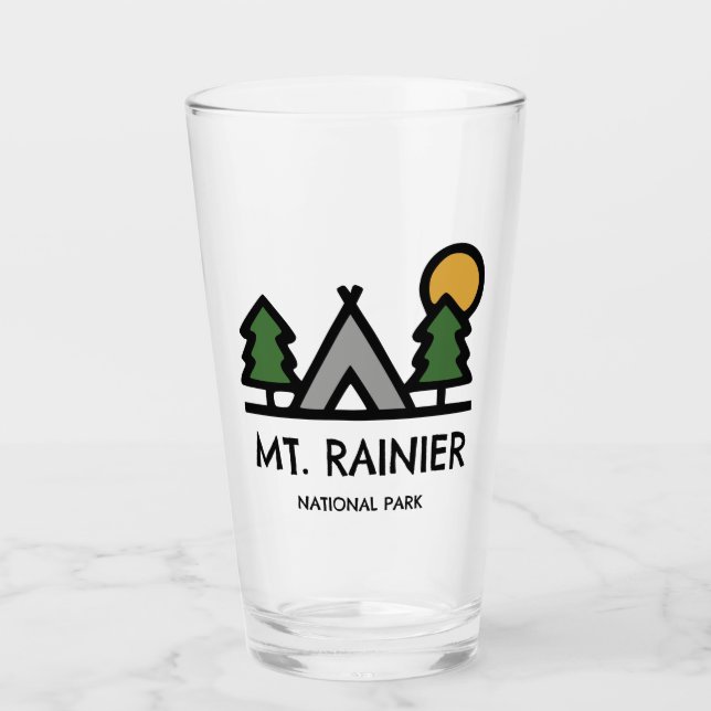 Mt. Rainier National Park Glass (Front)