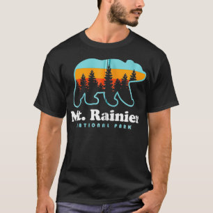Mt Rainier National Park Hikes Washington Bear Zip T-Shirt