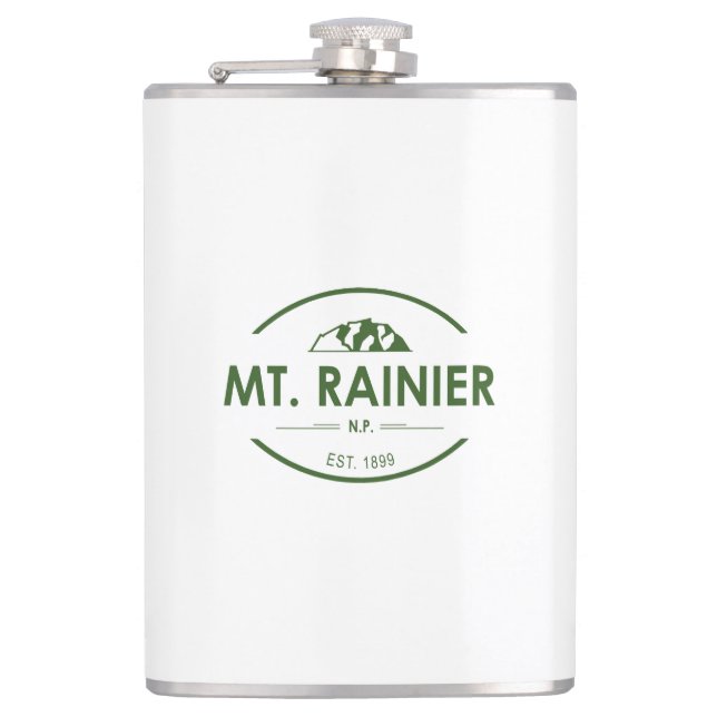 Mt. Rainier National Park Hip Flask (Front)