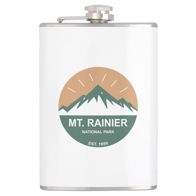 Mt. Rainier National Park Hip Flask (Front)