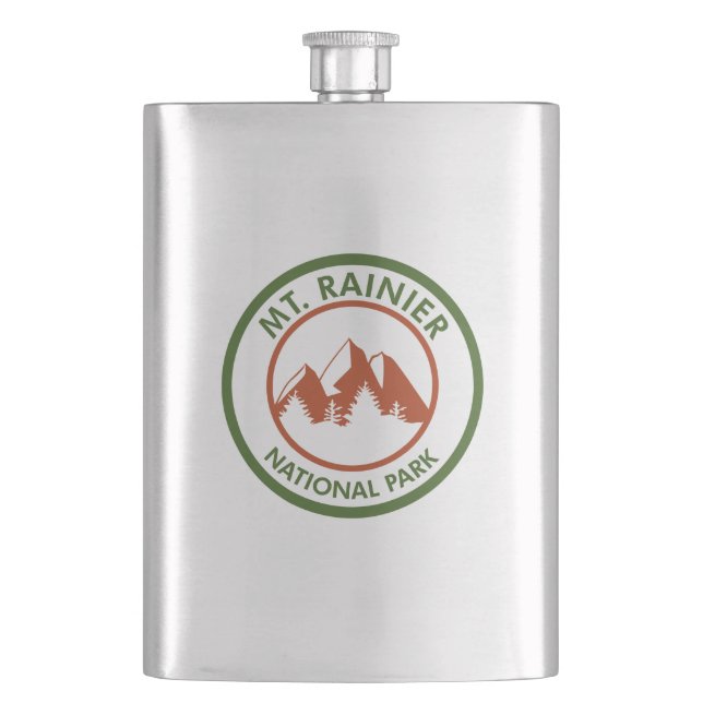Mt. Rainier National Park Hip Flask (Front)