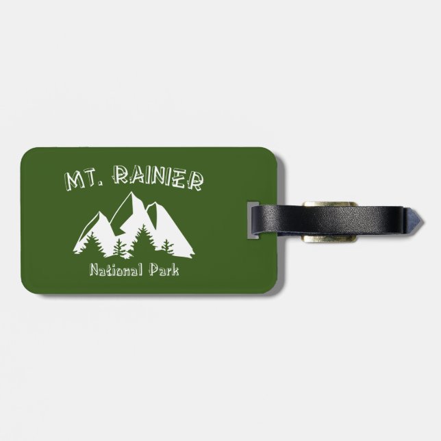 Mt. Rainier National Park Luggage Tag (Back Horizontal)