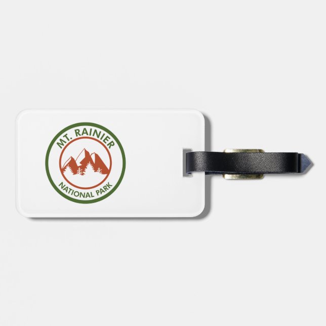 Mt. Rainier National Park Luggage Tag (Back Horizontal)