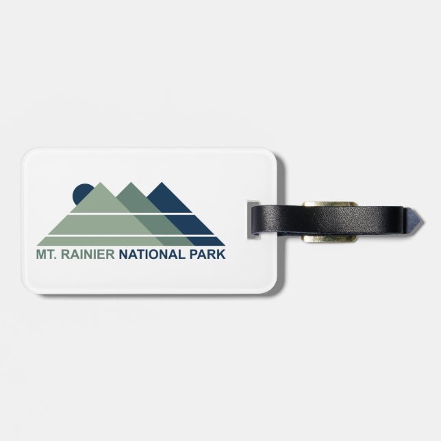 Mt. Rainier National Park Mountain Sun Luggage Tag (Back Horizontal)