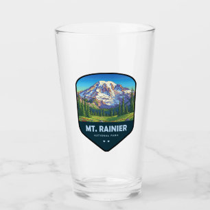 Mt. Rainier National Park Shield Glass