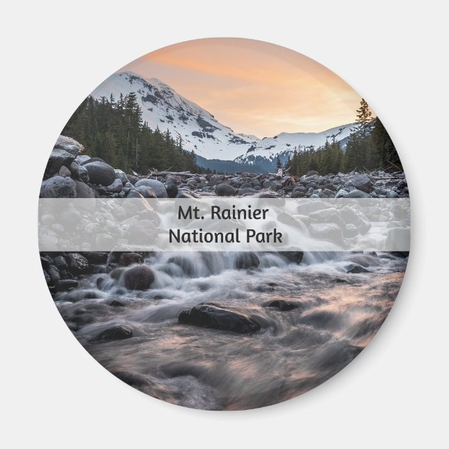 Mt. Rainier National Park Souvenir  Magnet (Front)