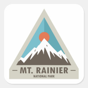 Mt. Rainier National Park Square Sticker