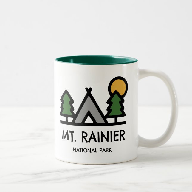 Mt. Rainier National Park Two-Tone Coffee Mug (Right)