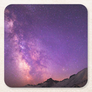Mt. Rainier National Park Washington State Square Paper Coaster