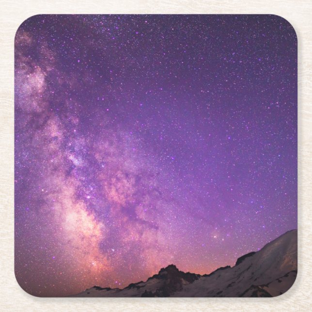 Mt. Rainier National Park | Washington State Square Paper Coaster (Front)