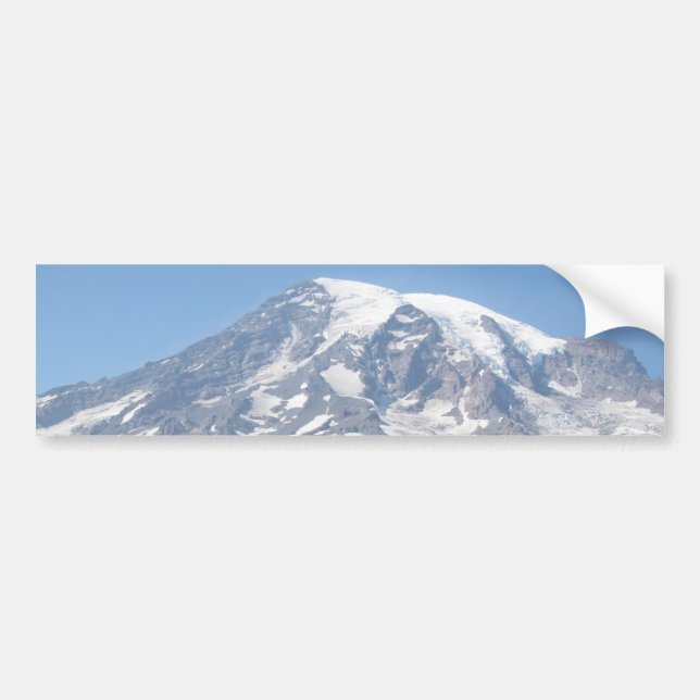 Mt. Rainier On A Clear Day Bumper Sticker (Front)