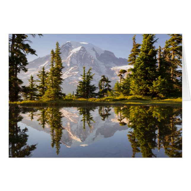 Mt. Rainier reflected in a tarn near Plummer Peak (Front Horizontal)