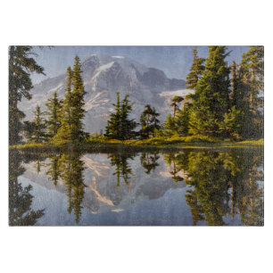 Mt. Rainier reflected in a tarn near Plummer Peak Cutting Board