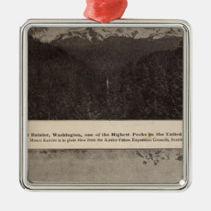 Mt Rainier Snoqualmie R Metal Tree Decoration