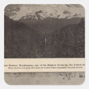 Mt Rainier Snoqualmie R Square Sticker