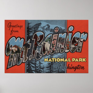 Mt. Rainier State Park, Washington Poster