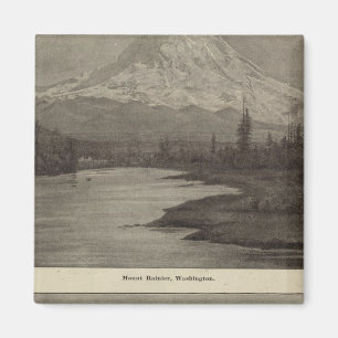 Mt Rainier Steilacoom Beach Magnet