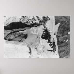 Mt. Rainier, WA Nisqually Glacier Climbers Poster