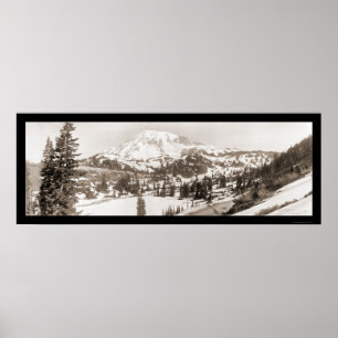 Mt. Rainier WA Snow Photo 1925 Poster