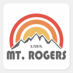 Mt. Rogers Square Sticker