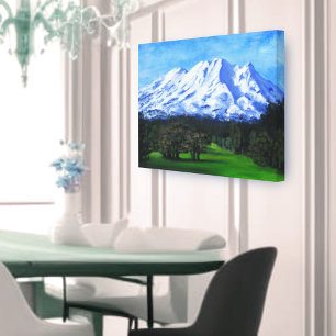 MT RUAPEHU, NZ, Snowy Mountain Pastures Canvas Print