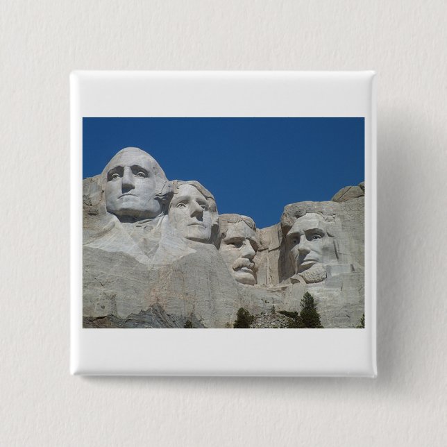 Mt. Rushmore 15 Cm Square Badge (Front)