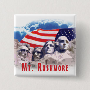 Mt. Rushmore 15 Cm Square Badge