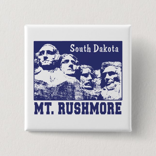 Mt. Rushmore 15 Cm Square Badge (Front)