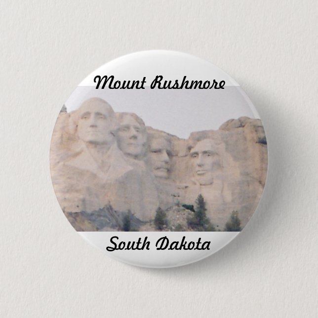 Mt. Rushmore 6 Cm Round Badge (Front)