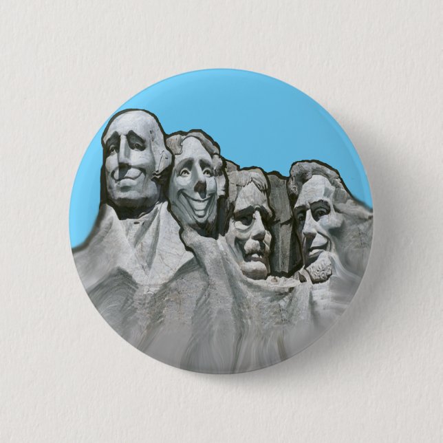 Mt Rushmore 6 Cm Round Badge (Front)