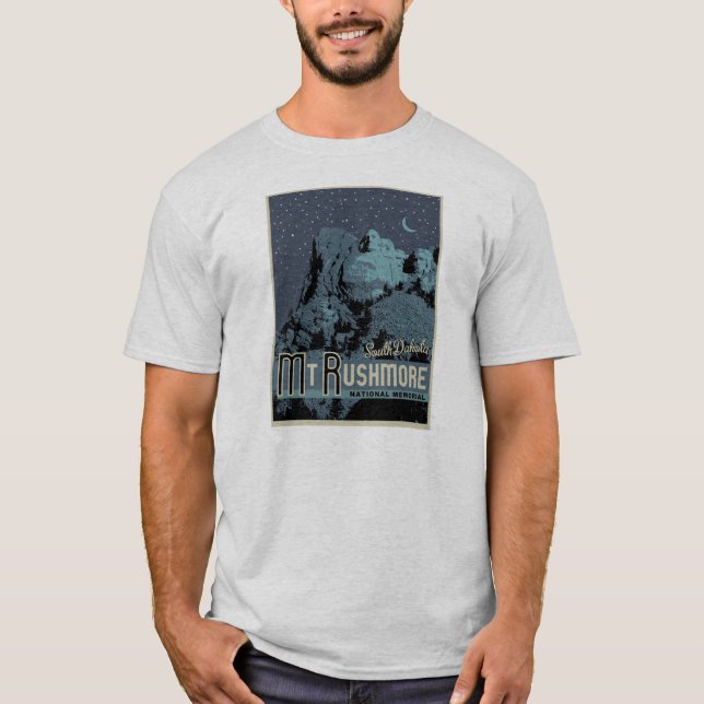 Mt Rushmore at Night Tee Shirt (Front)