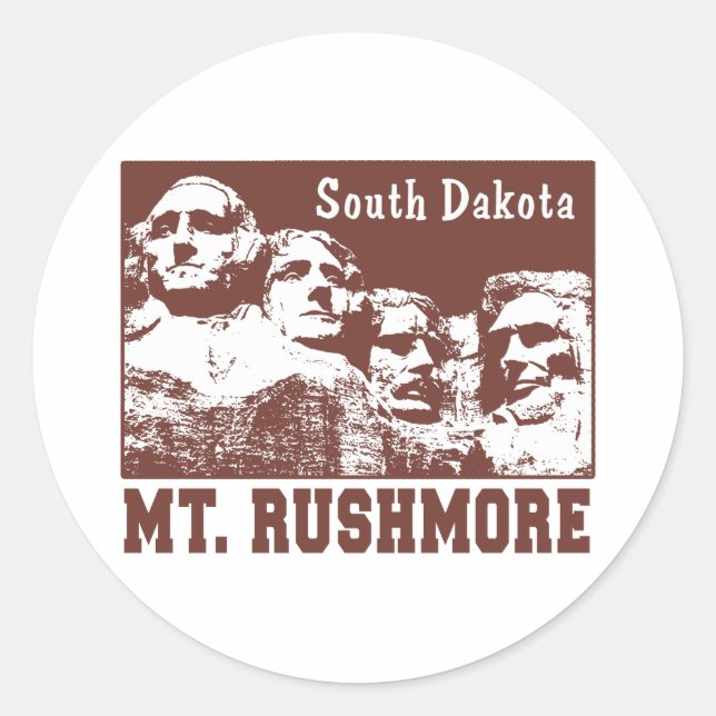 Mt. Rushmore Classic Round Sticker (Front)
