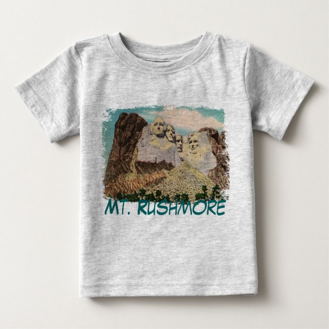 Mt. Rushmore Painted Baby Shirt (Front)