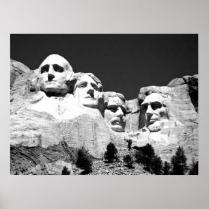 MT Rushmore Poster/ BW Poster