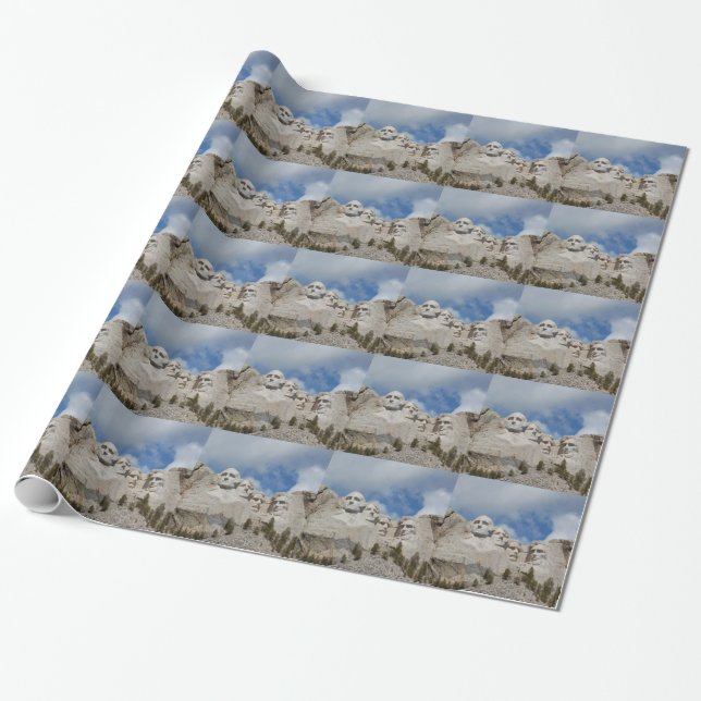 Mt. Rushmore Wrapping Paper (Unrolled)