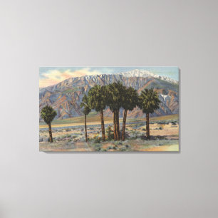 Mt. San Jacinto Angel View through Palm Trees Canvas Print