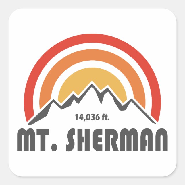 Mt. Sherman Square Sticker (Front)