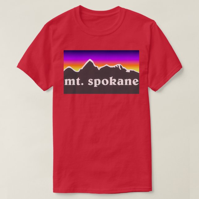 Mt Spokane Mountain Washington Ski Snowboard Mt Ba T-Shirt (Design Front)