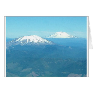 Mt St Helens and Mt Adams from air