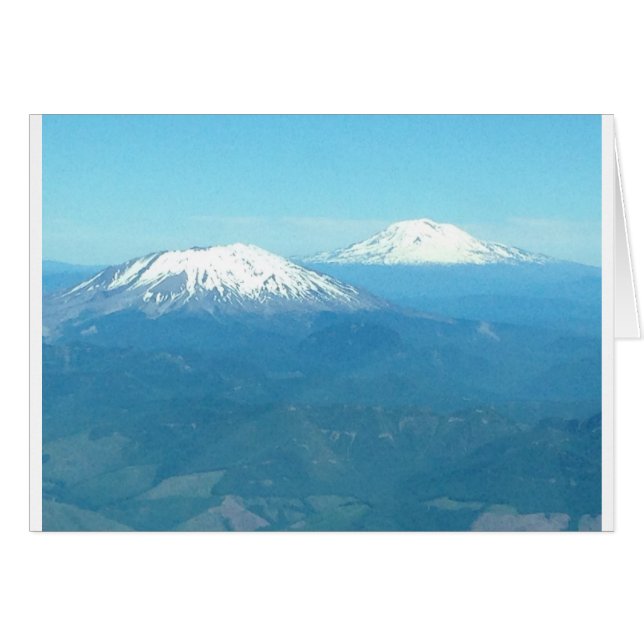 Mt St Helens and Mt Adams from air (Front Horizontal)