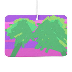 Mt. Sunset Pink Green Purple  Car Air Freshener